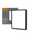 24W vierkante LED plafondlamp - 26,4 x 26,4 cm, zwarte rand, 4000K, IP20 binnen, incl. lichtbron