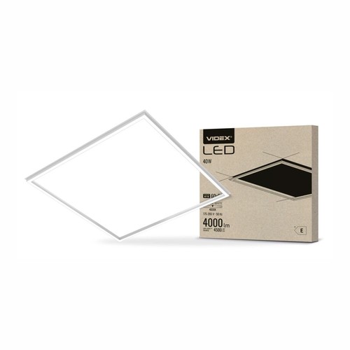 60x60 LED-paneel met edge-lit, 40W - 100lm/W, 4000K, neutraal wit, flikkervrij