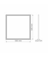 60x60 LED-paneel met edge-lit, 40W - 100lm/W, 4000K, neutraal wit, flikkervrij