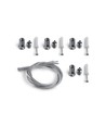 Ophangset voor LED paneel - 60 cm draad, zilver staal, complete set