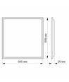 60x60 UGR19 LED-paneel, 40W - Hoogte: 28mm, 110lm/W, 4000K, flikkervrij