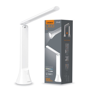 Berlin LED bureaulamp, 5W - Oplaadbaar, dimbaar, 3-in-1 CCT, draagbaar, wit