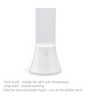 Berlin LED bureaulamp, 5W - Oplaadbaar, dimbaar, 3-in-1 CCT, draagbaar, wit