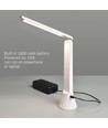 Berlin LED bureaulamp, 5W - Oplaadbaar, dimbaar, 3-in-1 CCT, draagbaar, wit