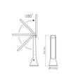 Berlin LED bureaulamp, 5W - Oplaadbaar, dimbaar, 3-in-1 CCT, draagbaar, wit