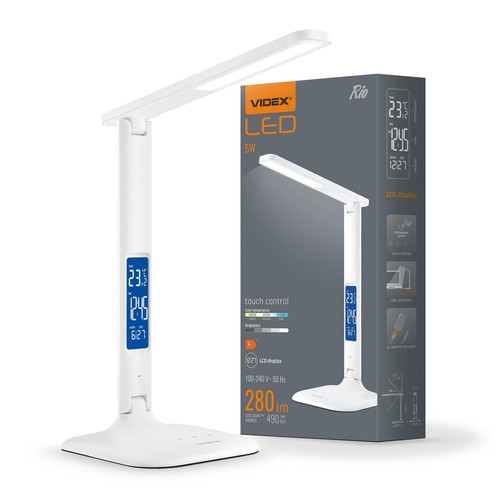 7W LED bureaulamp dimbaar - Instelbare CCT, 5 helderheidsniveaus, wit, flicker free, incl. adapter