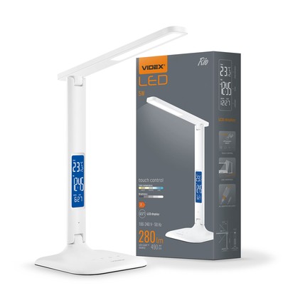 7W LED bureaulamp dimbaar - Instelbare CCT, 5 helderheidsniveaus, wit, flicker free, incl. adapter
