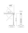 7W LED bureaulamp dimbaar - Instelbare CCT, 5 helderheidsniveaus, wit, flicker free, incl. adapter