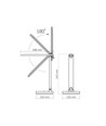 5W oplaadbare LED bureaulamp - Touch dimbaar, CCT, 2600mAh batterij, wit, incl. USB-kabel