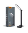 18W LED bureaulamp met draadloos opladen - 700lm, 5-staps dimbaar, CCT instelbaar, zwart, flicker free