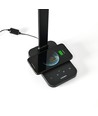 18W LED bureaulamp met draadloos opladen - 700lm, 5-staps dimbaar, CCT instelbaar, zwart, flicker free