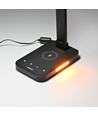 18W LED bureaulamp met draadloos opladen - 700lm, 5-staps dimbaar, CCT instelbaar, zwart, flicker free