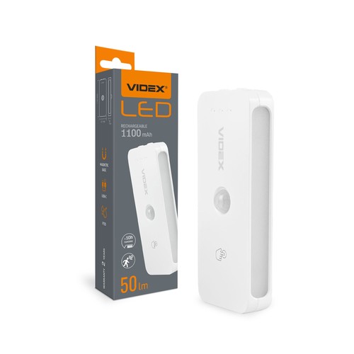 0,8W oplaadbare LED nachtlamp met sensor - 50lm, PIR, CCT, magnetische montage, USB-C, 3.7V