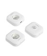 2 st. oplaadbare LED nachtlampjes met sensor, 0,5W - PIR bewegingssensor, 3 lichtkleuren, USB-C, magnetische montage, binnen