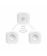 2 st. oplaadbare LED nachtlampjes met sensor, 0,5W - PIR bewegingssensor, 3 lichtkleuren, USB-C, magnetische montage, binnen