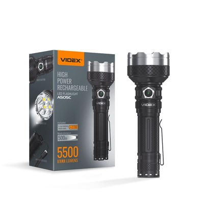 LED draagbare zaklamp - 5000K, lichtsterkte 5500lm, verbruik 20W
