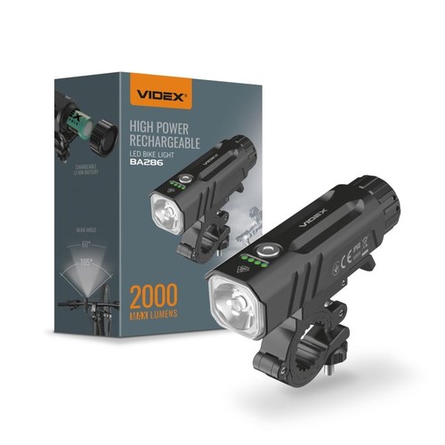 20W LED-fietslamp - 5000K, zwart