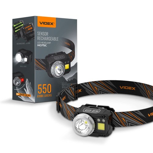LED hoofdlamp, Oplaadbaar, 5W + COB - 5000K, 550lm