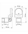 Infrarood PIR bewegingssensor, wit - 180° hoek, 1200W, IP44 buiten, instelbare tijd en lichtsterkte