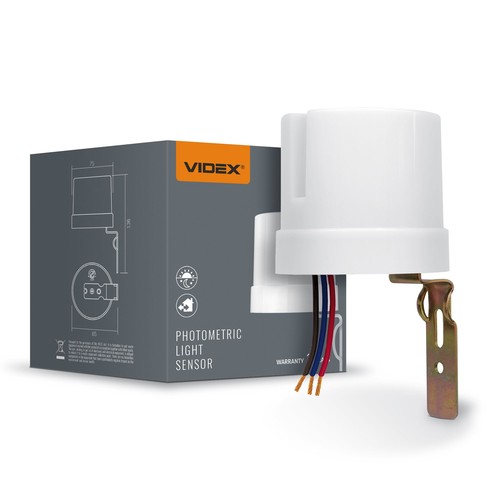 Schemerschakelaar 25A - IP44, 5750W, wit, lichtsensor voor automatisch aan/uit