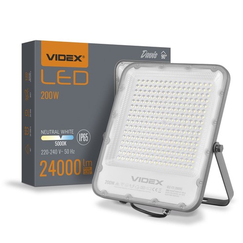 200W LED breedstraler - 150lm/W, 30.000lm, IP65, 5000K, grijze behuizing