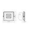 10W LED breedstraler - 5000K, IP65, IK08, grijs, buiten