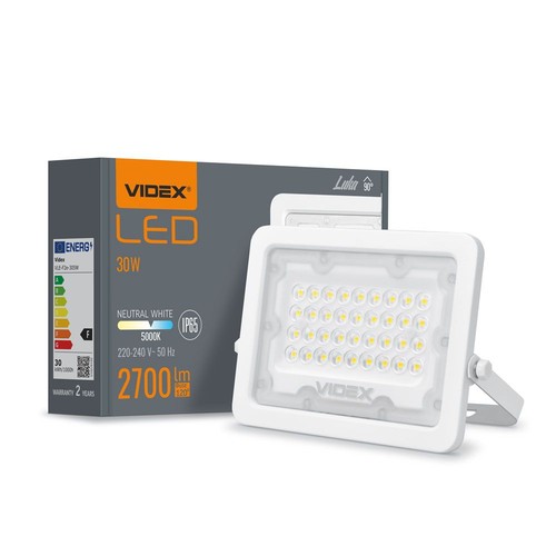 30W LED breedstraler met sensor - 2700lm, IP65, 5000K, PIR sensor, buiten werklamp