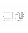 20W LED breedstraler - 1900lm, IP65, zwart, buiten, 5000K