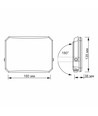 50W LED breedstraler - 4100lm, IP65, zwart, buiten, 5000K neutraal wit