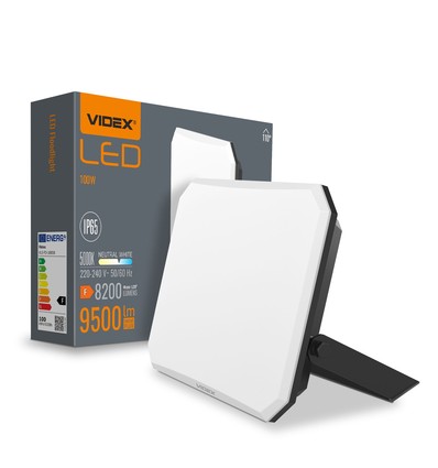 100W LED breedstraler, zwart - 9500lm, IP65, 5000K, buiten, werklamp