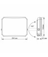 100W LED breedstraler, zwart - 9500lm, IP65, 5000K, buiten, werklamp