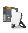50W LED breedstraler met sensor - 4750lm, IP65, 5000K, zwart, buiten, werklamp