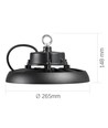 100W LED High Bay, 180lm/W - IP65, 5000K, 120 graden, zwart, industrielamp