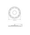 100W LED High Bay, 120lm/W - 90 graden, IP65, 5000K, zwart, incl. kettingophanging