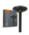 12W Solara LED parkverlichting met sensor - 1400lm, IP54, 360 graden, 3.2V, CCT, zwarte afwerking