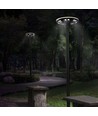 12W Solara LED parkverlichting met sensor - 1400lm, IP54, 360 graden, 3.2V, CCT, zwarte afwerking