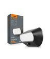 500lm LED wandlamp op zonne-energie met sensor - IP54, 5000K, zwart, bewegingssensor, buiten