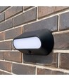 500lm LED wandlamp op zonne-energie met sensor - IP54, 5000K, zwart, bewegingssensor, buiten