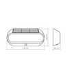 500lm LED wandlamp op zonne-energie met sensor - IP54, 5000K, zwart, bewegingssensor, buiten