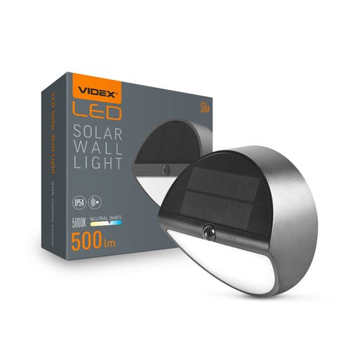 Wandlamp op zonne-energie met sensor - IP54, 120° stralingshoek