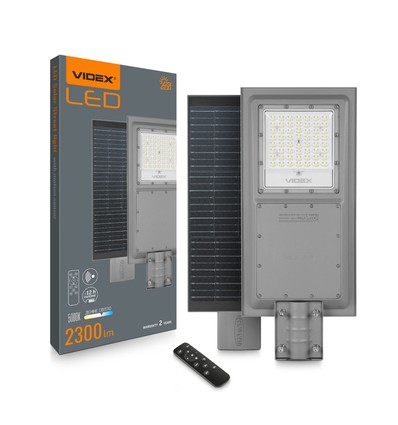 LED solar straatlantaarn - 2300 lumen, bewegingssensor, IP65