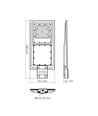 LED solar straatlantaarn - 2300 lumen, bewegingssensor, IP65