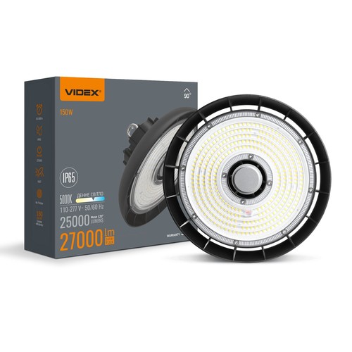 150W LED high bay, 166lm/W - 5000K, IP65, Zwart