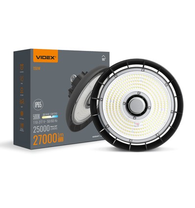 150W LED high bay, 166lm/W - 5000K, IP65, Zwart