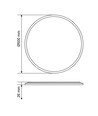44W LED plafondlamp met backlight - Ø50cm, IP54, zwart, 3-CCT, 109lm/W, incl. lichtbron