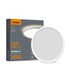 22W Ø29,3cm LED plafondlamp met backlight - 2400lm, IP54, CCT instelbaar, witte rand, incl. lichtbron