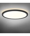 22W LED plafond/wandlamp met backlight - IP54, Zwart, CCT instelbaar, Ø29,3cm, 2400lm