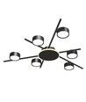 6x GX53 plafondlamp met backlight, 9W - Zwart, 2700K, 830lm, IP20, zonder lichtbron voor GX53 fitting