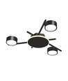 3x GX53 plafondspot met backlight, zwart - 20x8,5cm, IP20, incl. 9W backlight, zonder lichtbron