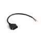 30cm stroomkabel voor LED armaturen - Zwart, 300mm kabel, max 1000W, binnenshuis